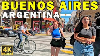 🇦🇷 ARGENTINA BUENOS AIRES 4K 60fps HDR First Person Walking Tour  Plaza de Mayo to Calle Florida [upl. by Lisbeth]