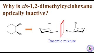 Why is cis12dimethylcyclohexane optically inactive [upl. by Yelhak]