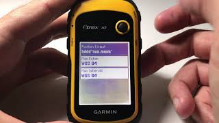 Garmin eTrex 10  Adjust GPS Position Format Datum Spheroid etc [upl. by Monika390]