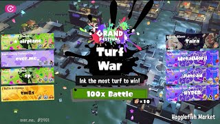 Splatoon 3 Grand Festival  Past vs Present vs Future 100x Battles W Friends [upl. by Peedsaj]