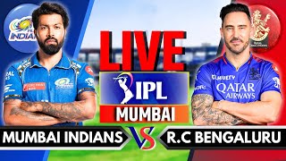 IPL 2024 Live MI vs RCB Live Match  IPL Live Score amp Commentary  Mumbai vs Bangalore Live Inng 2 [upl. by Ellehcirt]