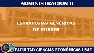 ADMINISTRACIÓN II  ESTRATEGÍAS GENÉRICAS DE PORTER  ECONÓMICAS USAC [upl. by Lapides]