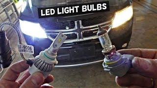 DODGE JOURNEY LED HEADLIGHT BULBS INSTALLATION FIAT FREEMONT LED HEADLIGHT BULBS [upl. by Thurman911]