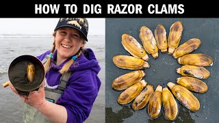 The Best Way to Find amp Dig Razor Clams How to Dig Razor Clams in Washington [upl. by Nicolette]