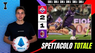 😮 FIORENTINAMILAN 21 SUPER DE GEA ‼️MILAN CON LA TESTA PER ARIA❗️ [upl. by Suirtemed]