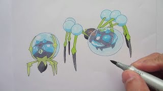 How to Draw Pokemon No 751 Dewpider No 752 Araquanid [upl. by Devad]