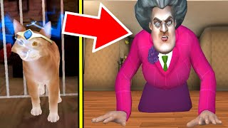 PROFESSORA FOI HIPNOTIZADA E VIROU UM GATO Scary Teacher [upl. by Petrick949]