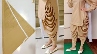 Dhoti Patiala Salwar New Easy Cutting And Stitching [upl. by Dave325]