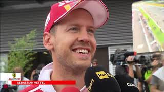 Stella Bruno intervista Sebastian Vettel sul rinnovo del contratto con la Ferrari 2017 [upl. by Merwin241]