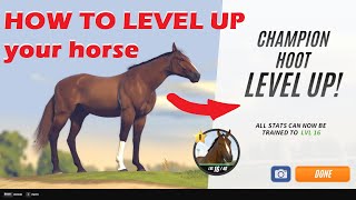 Rival Stars Horse Racing  How to Level Up your horses [upl. by Cati489]