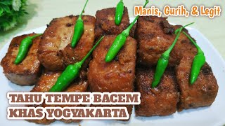 TAHU TEMPE BACEM KHAS YOGYAKARTA  Resep Tahu dan Tempe Bacem Manis Gurih Legit [upl. by Rebme]