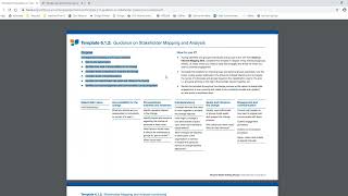 Guidance on using Template 612 Stakeholder Mapping and Analysis from the Change Guide [upl. by Eecak]