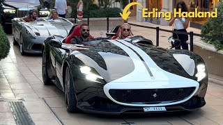 BILLIONAIRE LIFESTYLE MONACO 2023  Ferrari Monza SP2 SLR McLaren Stirling Moss Bugatti Veyron SS [upl. by Elnar]