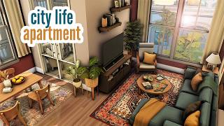 city life apartment \\ The Sims 4 CC speed build [upl. by Shae]