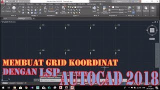 MEMBUAT GRID KOORDINAT DI AUTOCAD 2018 [upl. by Anirahtak]