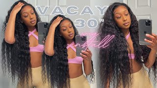 DETAILED 30quot VACATION HAIR WIG INSTALL  LOOSE DEEP WAVE HD LACE  WIGGINS HAIR [upl. by Aniger]