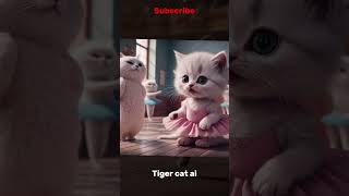 Kitten dancing ballet😿😻 tigercatai catcute cattales [upl. by Finegan]