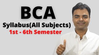 BCA Syllabus All Subjects All Subjects of BCA You will Study in 3 Years [upl. by Ferdy]