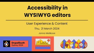 Accessibility in WYSIWYG editors  User Experience amp Content  Janna Malikova [upl. by Nyahs]