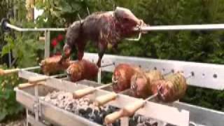 Wildschwein und Braten am Spieß wwwspiessgrillde [upl. by Urien]