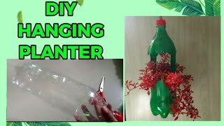 DIY PLASTIC BOTTLE RECYVLE INTO HANGING PLANTER diy plasticbottle howtomake plants [upl. by Nasya]