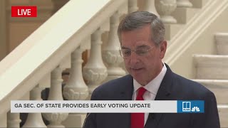 Georgia Secretary of State gives update on voter rolls early voting  Full news conference [upl. by Ulysses905]