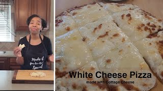 How to Make White Pizza low carb made with cottage cheese [upl. by Taveda]