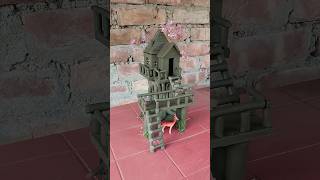 Amazing tree house making with clay 🏡  clayhouse treehouse craft [upl. by Shing178]