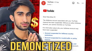 YouTube Demonetized My All Channels 😭  I Quit [upl. by Ledua]