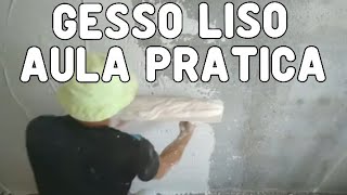 aplicação de gesso na parede de concreto [upl. by Ebonee]