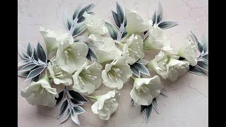 Kwiaty z foamiranu  tutorial Foamiran flowers  tutorial [upl. by Elbring]