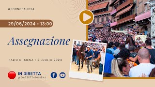 Assegnazione  Palio di Siena 2 luglio 2024  SOGNO PALIO [upl. by Mickie177]