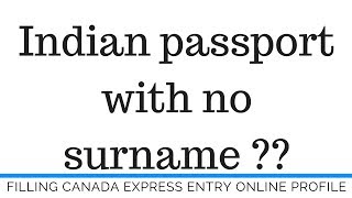 No surname in the Indian passport [upl. by Ohs934]