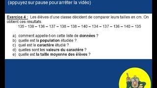 statistiques 4 4ème [upl. by Gilba102]