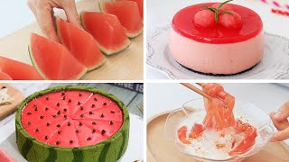 Satisfying Relaxing Video🍉🍰🎂🍪Watermelon DessertAsmrTiktok [upl. by Erhart]