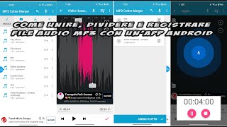 Come unire dividere e registrare file audio MP3 con unapp per Android [upl. by Millwater864]