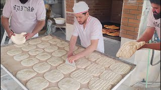 Baking Traditional Bread in Iran  barbari bread  persian bread [upl. by Christabelle200]