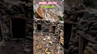 300 year old stone houses in mountains  Nomadic animal shelter rooms  Nangma valley kanday gaon [upl. by Ecnarolf]