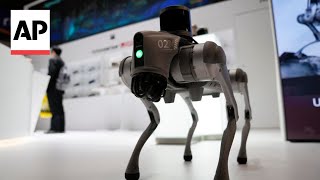 CES 2024 Tech companies show off robots digital LED barricades and flying cars [upl. by Idok449]