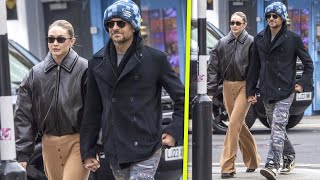 Bradley Cooper and Gigi Hadid HOLD HANDS in London [upl. by Shevlo255]