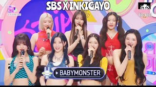 BABYMONSTER SBS INKIGAYO LIVE  INTERVIEW  CLIK CLAK  DRIP [upl. by Cirde126]