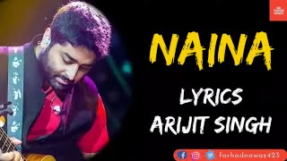 Naina  Lyrics  Arijit Singh  Dangal [upl. by Vincent]