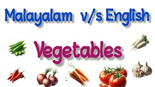 Vegetable Name  malayalam vs english  easy learning [upl. by Adilem]