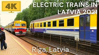 Old Soviet ER2 Electric Trains in Latvia  Pasažieru vilciens  2021 [upl. by Henn896]