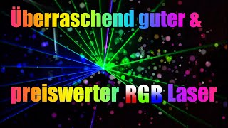 Unboxing und Test eines RGB Lasers  Ehaho DJ Discolicht Partylicht  3D RGB Animation Party [upl. by Akitnahs]