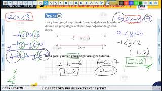 TYT Hazırlık Matematik  I Dereceden Bir Bilinmeyenli Eşitsizlikler 2 📣 [upl. by Hendrika]