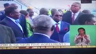 Mugabe blasts Mnangagwa at airport in front of camera [upl. by Burger]