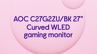 AOC C27G2ZUBK Full HD 27quot Curved WLED Gaming Monitor  Black  Product Overview [upl. by Leviralc]