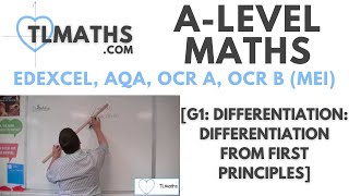 ALevel Maths G111 Differentiation Differentiation From First Principles [upl. by Esch]