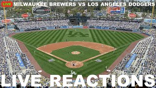 Milwaukee Brewers vs Los Angeles Dodgers Live Reactions [upl. by Nalek]